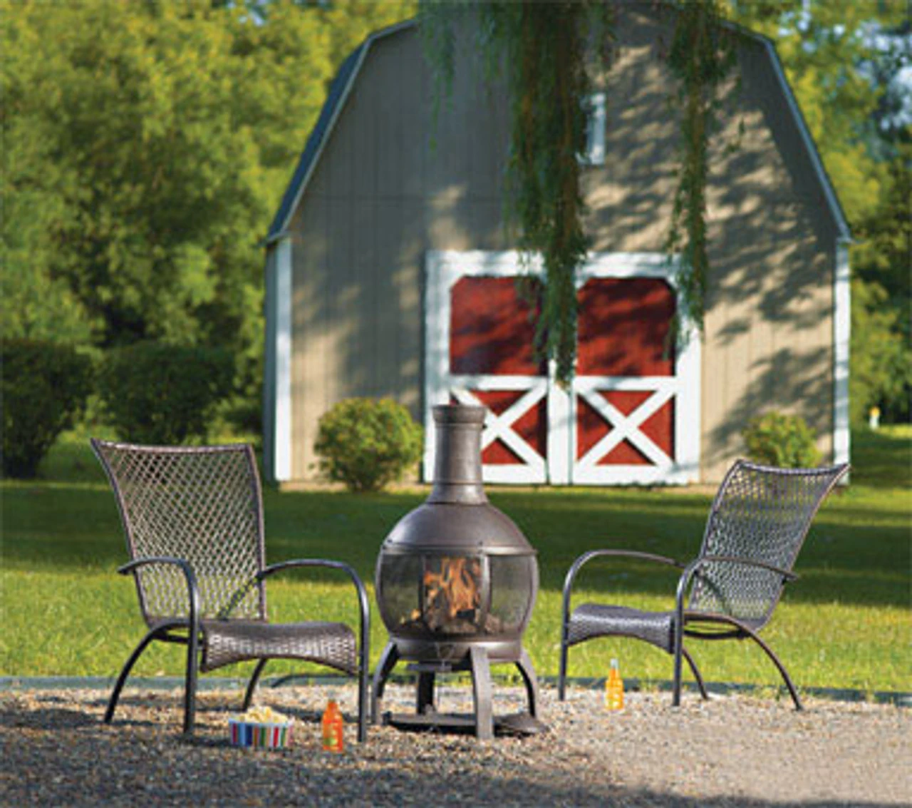 Living Accents Chimenea Multiple Fire Pit 47 In. H X 22 In. W X 28 In. D Cast Iron/Steel