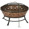 Living Accents Noma Wood Fire Pit 22.4 In. H X 35.8 In. W X 22 In. D Steel