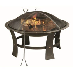 Wood Fire Pit Steel Round