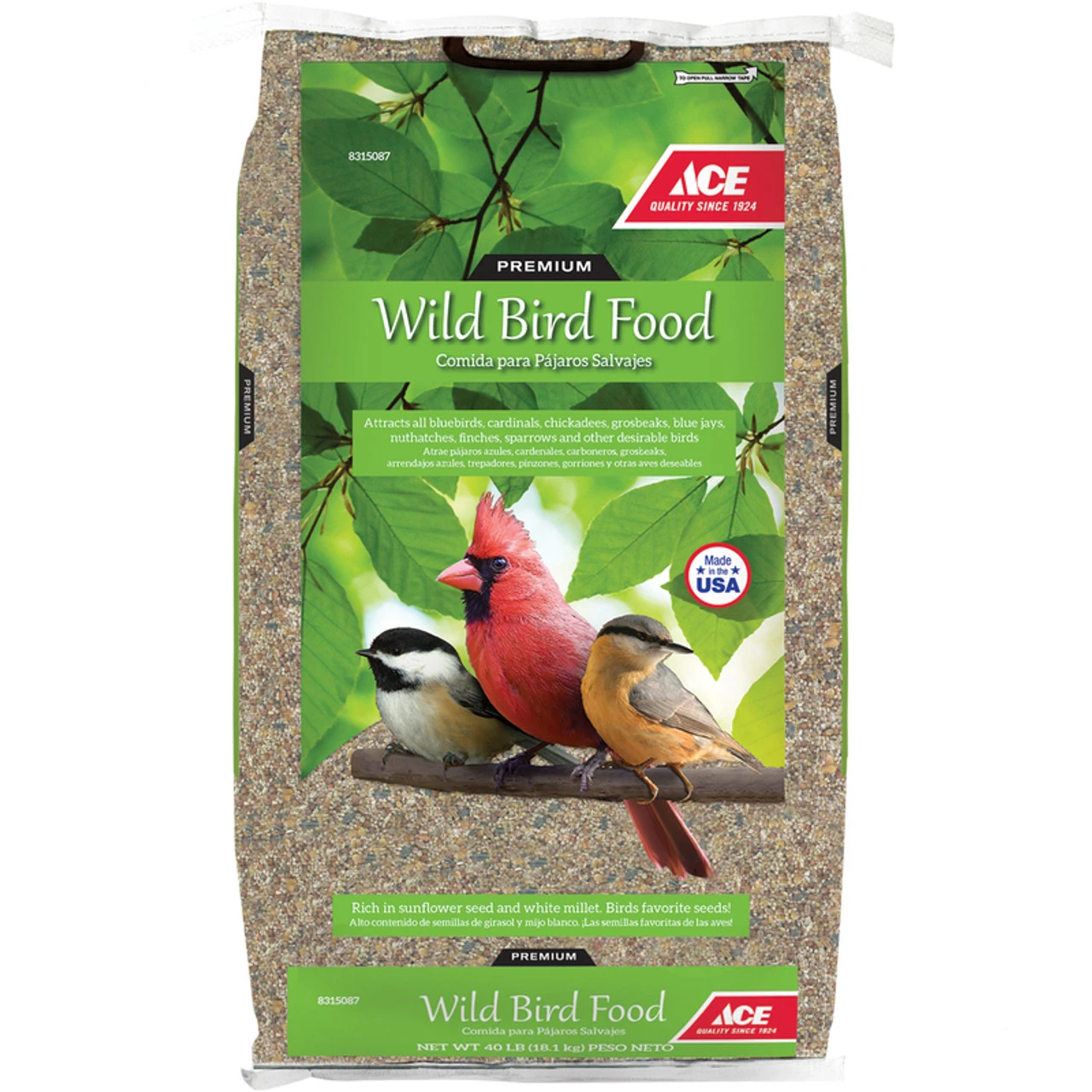 ACE Premium Songbird Grains Wild Bird Food 40 Lb